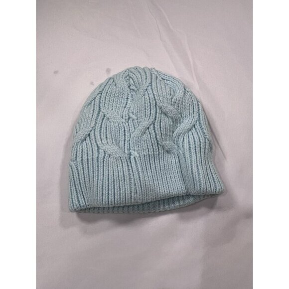 Under Armour Cable Knit with Fleece Lining Blue Women’s Beanie - Picture 2 of 5